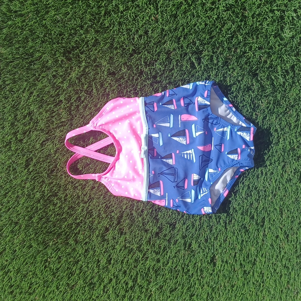Little girls sailboat swimsuit
